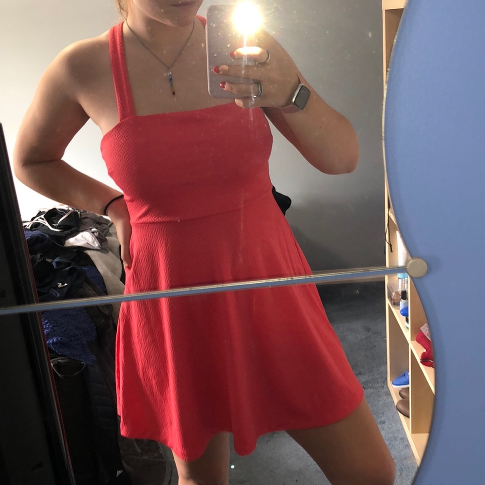 Forever 21 Pink/Salmon crossback dress